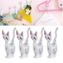 Load image into Gallery viewer, 4pcs Creative Cats Plastic Clothes Pegs Clothespins Cute Beach Towel Clips Bed Sheet Handdoek Socks Windproof Laundry Pins