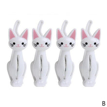 Load image into Gallery viewer, 4pcs Creative Cats Plastic Clothes Pegs Clothespins Cute Beach Towel Clips Bed Sheet Handdoek Socks Windproof Laundry Pins