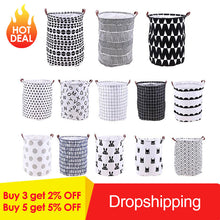 Load image into Gallery viewer, Foldable Laundry Basket Clothes Storage Bag Dirty Laundry Basket Kids Toys Holder Bucket Organizer Home Sundries Storage Barrel