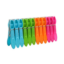 Load image into Gallery viewer, 24Pcs Laundry Clothes Pins Hanging Pegs Clips Plastic Hangers Racks Clothespins Home Improvement Useful Tools Drop Shipping #R5