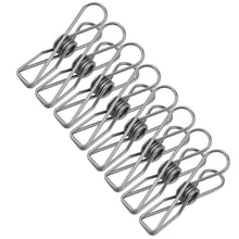 Load image into Gallery viewer, Hot 80pcs Stainless Steel Clothes Pins Utility Clips Hooks Clothesline Clip 2.2inch for Outdoor Indoor Drying Home Laundry Of