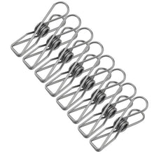 Load image into Gallery viewer, Hot 80pcs Stainless Steel Clothes Pins Utility Clips Hooks Clothesline Clip 2.2inch for Outdoor Indoor Drying Home Laundry Of