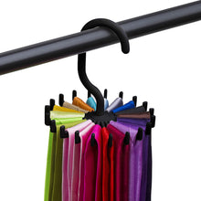 Load image into Gallery viewer, Hot Sale 1pc Plastic Portable Tie Rack For Closets Rotating Tie Hook Holder Belt Scarves Hanger For Men Women Clothing Organizer