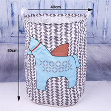 Load image into Gallery viewer, Folding Laundry Storage Basket for Toys Geometry Storage Barrel Standing Clothing Storage Bucket Laundry Organizer Holder Pouch