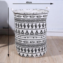 Load image into Gallery viewer, Folding Laundry Storage Basket for Toys Geometry Storage Barrel Standing Clothing Storage Bucket Laundry Organizer Holder Pouch