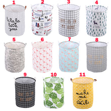 Load image into Gallery viewer, Waterproof Folding Cloth Art Dirty Clothes Toys Storage Bucket Laundry Basket Washing hamper With Handle For Bathroom Household