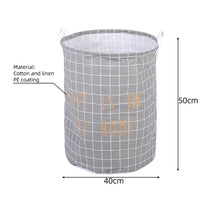 Load image into Gallery viewer, Waterproof Folding Cloth Art Dirty Clothes Toys Storage Bucket Laundry Basket Washing hamper With Handle For Bathroom Household