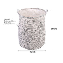 Load image into Gallery viewer, Waterproof Folding Cloth Art Dirty Clothes Toys Storage Bucket Laundry Basket Washing hamper With Handle For Bathroom Household