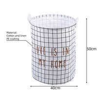 Load image into Gallery viewer, Waterproof Folding Cloth Art Dirty Clothes Toys Storage Bucket Laundry Basket Washing hamper With Handle For Bathroom Household