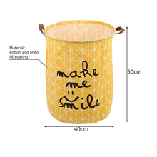 Load image into Gallery viewer, Waterproof Folding Cloth Art Dirty Clothes Toys Storage Bucket Laundry Basket Washing hamper With Handle For Bathroom Household