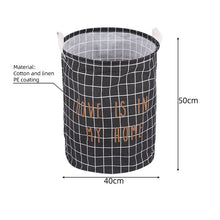 Load image into Gallery viewer, Waterproof Folding Cloth Art Dirty Clothes Toys Storage Bucket Laundry Basket Washing hamper With Handle For Bathroom Household