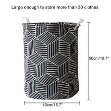 Load image into Gallery viewer, Waterproof Folding Cloth Art Dirty Clothes Toys Storage Bucket Laundry Basket Washing hamper With Handle For Bathroom Household