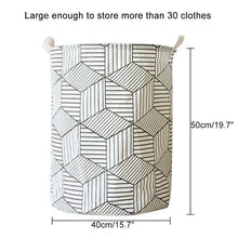 Load image into Gallery viewer, Waterproof Folding Cloth Art Dirty Clothes Toys Storage Bucket Laundry Basket Washing hamper With Handle For Bathroom Household