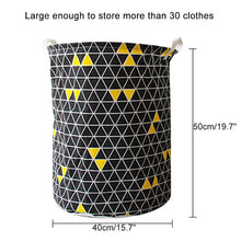 Load image into Gallery viewer, Waterproof Folding Cloth Art Dirty Clothes Toys Storage Bucket Laundry Basket Washing hamper With Handle For Bathroom Household