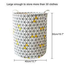 Load image into Gallery viewer, Waterproof Folding Cloth Art Dirty Clothes Toys Storage Bucket Laundry Basket Washing hamper With Handle For Bathroom Household