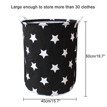 Load image into Gallery viewer, Waterproof Folding Cloth Art Dirty Clothes Toys Storage Bucket Laundry Basket Washing hamper With Handle For Bathroom Household