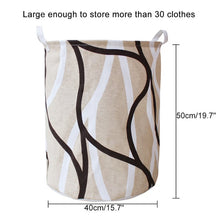 Load image into Gallery viewer, Waterproof Folding Cloth Art Dirty Clothes Toys Storage Bucket Laundry Basket Washing hamper With Handle For Bathroom Household