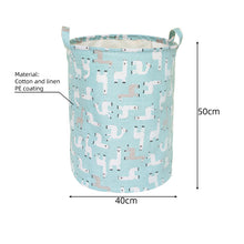 Load image into Gallery viewer, Waterproof Folding Cloth Art Dirty Clothes Toys Storage Bucket Laundry Basket Washing hamper With Handle For Bathroom Household
