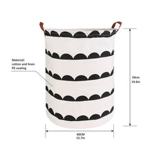 Load image into Gallery viewer, 1pc Folding Laundry Basket Round Storage Bin Bag Large Hamper Collapsible Clothes Toy Basket Bucket Organizer Large Capacity