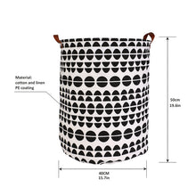 Load image into Gallery viewer, 1pc Folding Laundry Basket Round Storage Bin Bag Large Hamper Collapsible Clothes Toy Basket Bucket Organizer Large Capacity