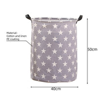 Load image into Gallery viewer, 1pc Folding Laundry Basket Round Storage Bin Bag Large Hamper Collapsible Clothes Toy Basket Bucket Organizer Large Capacity