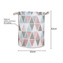 Load image into Gallery viewer, 1pc Folding Laundry Basket Round Storage Bin Bag Large Hamper Collapsible Clothes Toy Basket Bucket Organizer Large Capacity