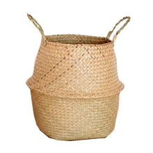 Load image into Gallery viewer, Seagrass Wickerwork Basket Rattan Hanging Flower Pot Dirty Laundry Hamper Storage Basket Dropshipping