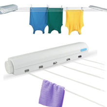 Load image into Gallery viewer, Nylon Wall Hanger Retractable Clothes Line Indoor Clothes Magic Laundry Hanger Retractable Clothesline Rope Cloth Drying Rack