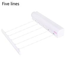 Load image into Gallery viewer, Nylon Wall Hanger Retractable Clothes Line Indoor Clothes Magic Laundry Hanger Retractable Clothesline Rope Cloth Drying Rack
