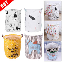 Load image into Gallery viewer, Folding Laundry Storage Basket for Toys Geometry Storage Barrel Standing Clothing Storage Bucket Laundry Organizer Holder Pouch