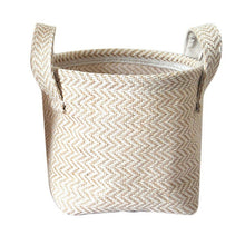 Load image into Gallery viewer, Braided Jute Cloth Flowerpot Storage Basket Cotton Linen Blended Desktop Storage Box Kids Toys Sundries Organizer Laundry Basket
