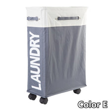 Load image into Gallery viewer, Rolling Corner Laundry Basket on Wheels Collapsible Slim Laundry Basket Hamper Dirty Clothes Washing Bag Organizer with Lid