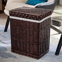 Load image into Gallery viewer, Dirty clothes storage basket rattan hamper extra large laundry basket hamper with lid hot pot shop clothes storage basket