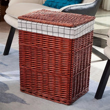 Load image into Gallery viewer, Dirty clothes storage basket rattan hamper extra large laundry basket hamper with lid hot pot shop clothes storage basket