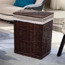 Load image into Gallery viewer, Dirty clothes storage basket rattan hamper extra large laundry basket hamper with lid hot pot shop clothes storage basket
