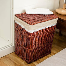 Load image into Gallery viewer, Dirty clothes storage basket rattan hamper extra large laundry basket hamper with lid hot pot shop clothes storage basket