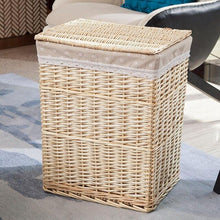 Load image into Gallery viewer, Dirty clothes storage basket rattan hamper extra large laundry basket hamper with lid hot pot shop clothes storage basket