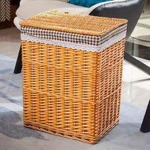 Load image into Gallery viewer, Dirty clothes storage basket rattan hamper extra large laundry basket hamper with lid hot pot shop clothes storage basket