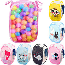 Load image into Gallery viewer, Kids Cartoon Laundry Hamper Laundry Bags for dirty clothes  Foldable Washing Clothes Basket Mesh Storage Laundry Room Organizer