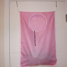 Load image into Gallery viewer, Travel portable oxford Hanging Laundry Hamper Folding Laundry Bag Bathroom storage door hanging bag with 2 hooks + 2 suction cup